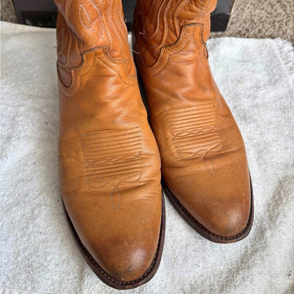 Tecovas Light Brown Leather Cowboy Boots